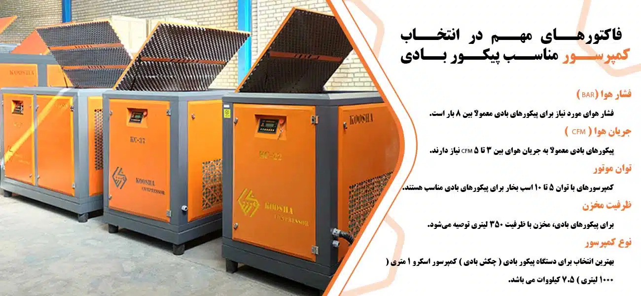 کمپرسور مناسب چکش بادی