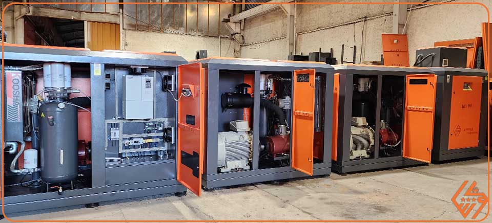 نصب کمپرسور اسکرو صنعتی در کارخانه تولیدی